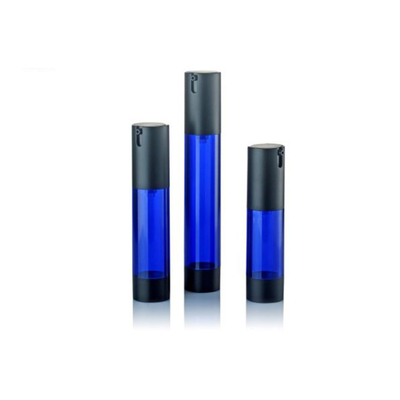 Frasco com bomba airless de plástico de 15ml, 30ml e 50ml para cosméticos, logotipo personalizado aceito
