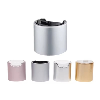 24mm Shiny Gold And Silver Aluminum Disc Cover Plastic Bottle Shampoo Silver Cap