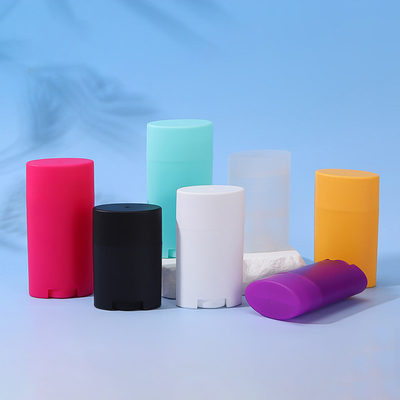Bastão de bálsamo desodorante com fragrância, corpo de plástico PP, formato redondo e cores variadas, 35g, 50g, 75g