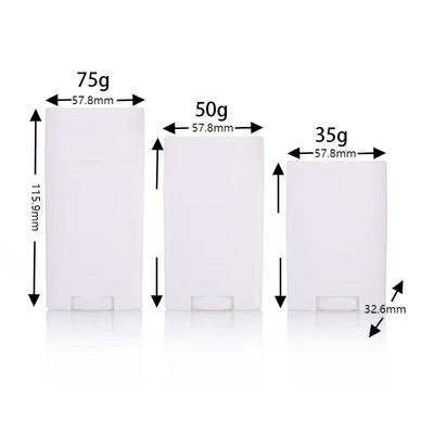 Uso rotativo 35g 50g 75g PP Plastic Body Fragrance Desodorante Bálsamo Stick