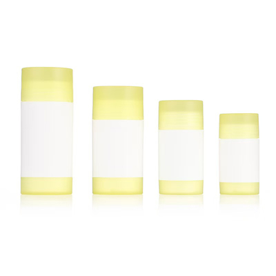 Forma redonda 35g 50g 75g PP Dupla concha corpo fragrância desodorante bálsamo recipiente