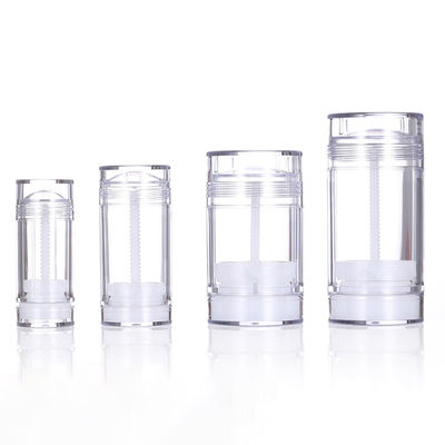 Recipiente cilíndrico de plástico AS de 15g 30g 50g 75g 100g para fragrância, desodorante e bálsamo vazio