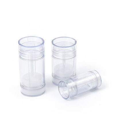Recipiente de fragrância vazio para desodorante em bastão, corpo de plástico AS, cores vibrantes, 15g 30g 50g 75g 100g