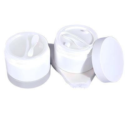 Hot Selling Eco Friendly 50g+50g Double Layer Cream Jar With Spoon