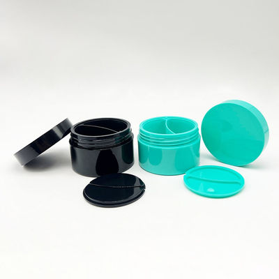 Frasco de creme de dupla camada com cor personalizada 50g+50g para cuidados com a pele
