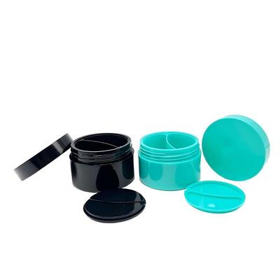 Frasco de creme de dupla camada com cor personalizada 50g+50g para cuidados com a pele