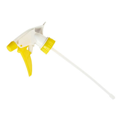Bico pulverizador manual com gatilho azul e branco de plástico com cabeça de pulverização ajustável