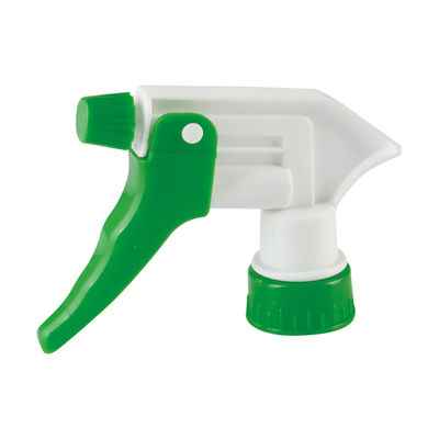 Pulverizador de gatilho de plástico vermelho e branco com bocal ajustável para limpeza de garrafas