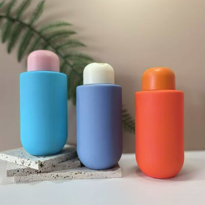 300 ml 350 ml 400 ml garrafa de plástico com tampa flip Top Cap para gel de chuveiro shampoo condicionador garrafa com disco Cap