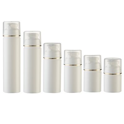 Design especial da cabeça da bomba de crimpagem Frasco dispensador airless PP com 30ml 50ml 75ml Cores Impressão de seda e Spray fosco Aceitar