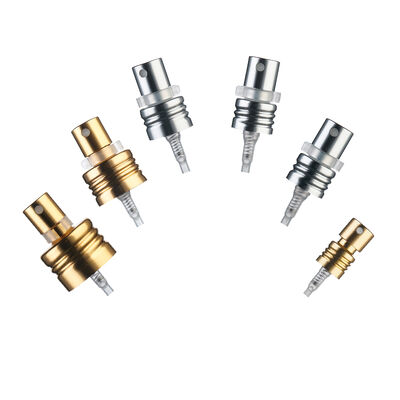 18mm 20mm 24mm 28mm bomba de pulverização de névoa de parafuso fino de luxo metal de ouro alumínio anodizado pulverizador com metade ou tampa completa