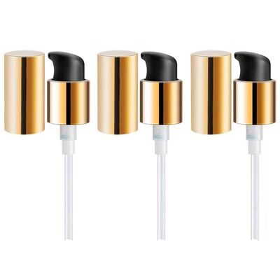 Bomba dispensadora de líquido de plástico PP liso de 24 mm Bomba de loção e creme de tratamento de alumínio para garrafas para embalagem