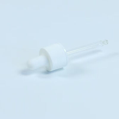 Aplicação para cuidados com a pele Capela de gotero de óleo essencial de silicone com tubo de vidro 18 mm 20 mm