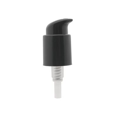 Cabeça de bomba de tratamento de plástico preto para fundação cosmética e loção para cuidados com a pele