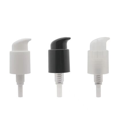 Cabeça de bomba de tratamento de plástico preto para fundação cosmética e loção para cuidados com a pele