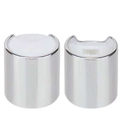 24/410 PP Round Press Metal Cap Gold/Silver Plastic Disc Top Lid UV Impresso 24mm Screw Cap para diferentes garrafas de cuidados pessoais