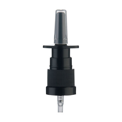 30/410 Pulverizador de névoa de bomba de spray nasal com tampa colorida e rolha de garrafa sem derramamento com bocal longo para fechamento por parafuso