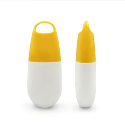 Frasco de protetor solar cosmético de PE de 50ml com serigrafia e tampa de rosca para proteção solar