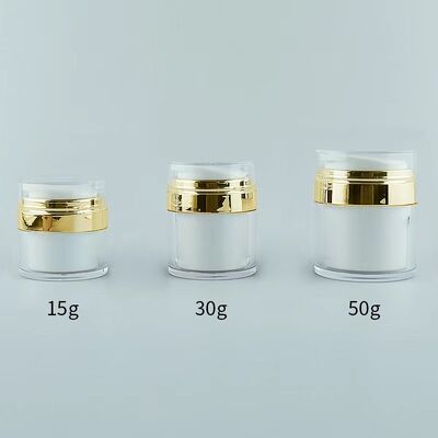 15/30/50/100ml Frasco de Creme com Bomba Airless Personalização Design Cuidados com a Pele Cosmético