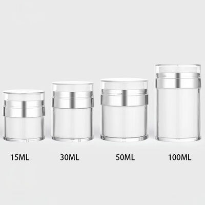 15/30/50/100ml Frasco de Creme com Bomba Airless Personalização Design Cuidados com a Pele Cosmético