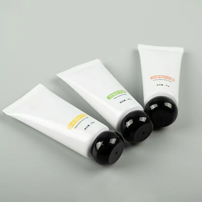 Cylindrical Head Cap with 30mm Diameter Plastic Cream Tube Support Silk Printing and Hot Stamping