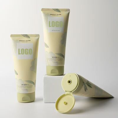 Flip Top Design Tubo de creme plástico de 50 mm de diâmetro usado para pacote de cosméticos para cuidados com a pele