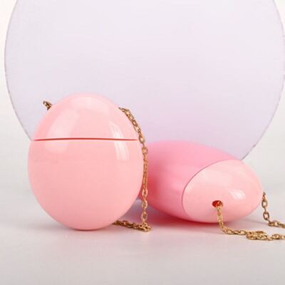 50ml portátil estilo ovo personalização protetor solar creme para as mãos recipiente de creme BB com corrente de ouro