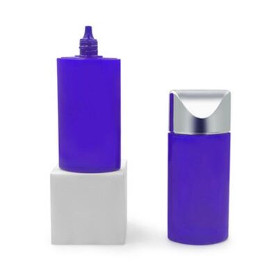 Garrafa de loção protetora solar 50ml, tampa prateada, recipiente cosmético de plástico oval, base, creme BB, cuidados com a pele