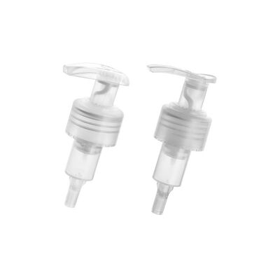 Bomba de emulsão totalmente de plástico ecológica de 24 mm 28 mm Bomba de distribuição reutilizável para cuidados pessoais