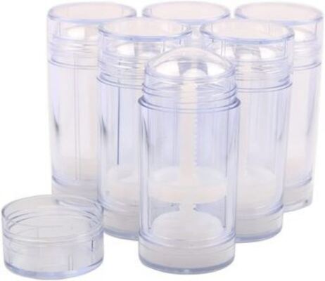 Recipiente de desodorante de plástico de cor customizada de PP / OEM / ODM Marca particular 15g 30g 50g 75g Botão de perfume rolante para cuidados com o corpo