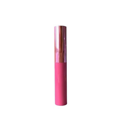Empty Mascara Bottle, Gloss Pink Plastic Mascara Tube With Silicone Plastic Brush Wand For Mascara Eyelash Serum Packaging