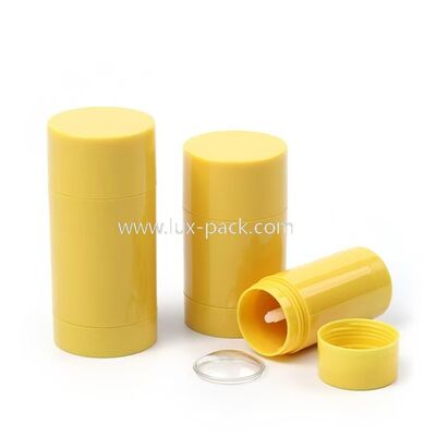 15g 30g 50g 75g Plástico PP Twist Up Desodorante Stick Recipiente Protetor Solar Recarregável Stick Tubo Embalagem Cosmética para Bálsamo Corporal