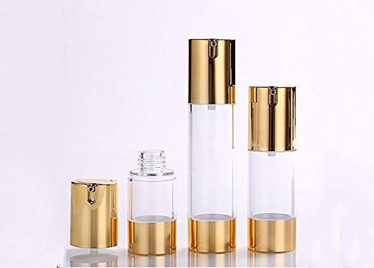 15 ml 30 ml 50 ml de plástico bomba sem ar de vácuo frasco cosmético à prova de vazamento controlada distribuição de creme de loção embalagem