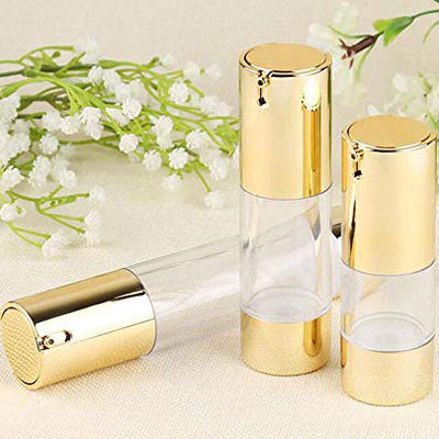 15 ml 30 ml 50 ml de plástico bomba sem ar de vácuo frasco cosmético à prova de vazamento controlada distribuição de creme de loção embalagem