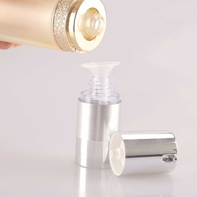 15 ml 30 ml 50 ml de plástico de bomba sem ar de vácuo frasco cosmético à prova de vazamento controlado distribuição de creme de loção embalagem
