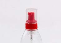O sabão de formação de espuma amarelo cor-de-rosa vermelho bombeia a prova do escapamento para a garrafa cosmética