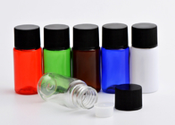 PET os recipientes plásticos pequenos da garrafa dos PP, garrafas 10ml plásticas redondas com tampas