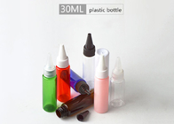 Garrafas de água plásticas coloridas, garrafas plásticas pequenas dos PP 30ml do ANIMAL DE ESTIMAÇÃO com tampas