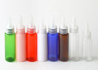 Garrafas de água plásticas coloridas, garrafas plásticas pequenas dos PP 30ml do ANIMAL DE ESTIMAÇÃO com tampas