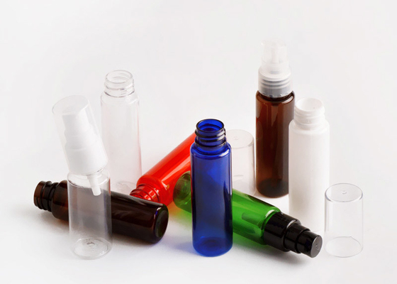 PET 30 ml garrafa de plástico garrafa cosmética transparente com tampa preta