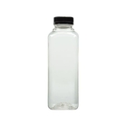 garrafa plástica da bebida do ANIMAL DE ESTIMAÇÃO 16oz quadrado vazio com o tampão transparente