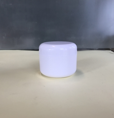 Frasco plástico cosmético 100g do creme dos cuidados com a pele com tampão de parafuso