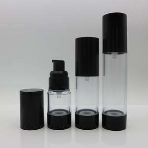 as garrafas mal ventiladas cosméticas plásticas da bomba 15ml gearam transparente