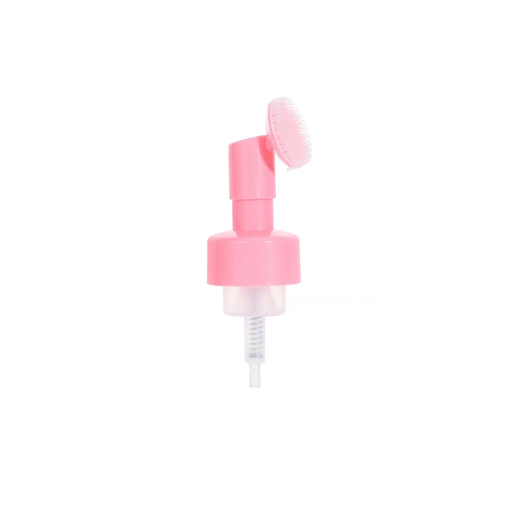 Dispensador de bomba de espuma de mousse de 42 mm Sabão facial plástico escova de silicone bomba de spray frasco de plástico PP Facial em forma de coração