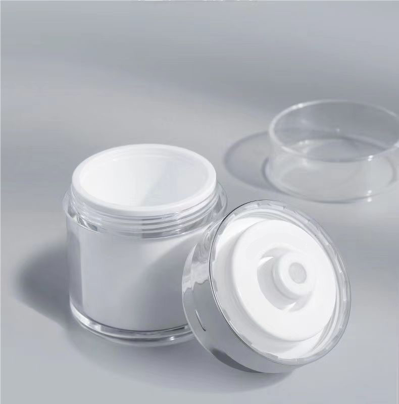 15G 30G 50G 100G Jar de plástico sem ar com bomba de vácuo Tipo de vedação de bomba sem ar Volume 15ML 30ML 50ML 100ML