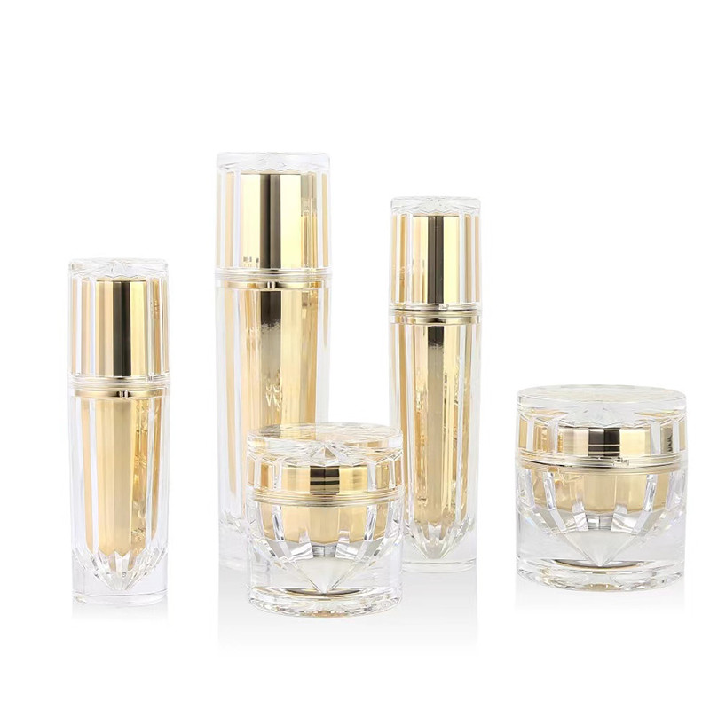 30 ml 50 ml 100 ml Rosa de Ouro Acrílico Embalagem Cosmética Garrafas Creme Jar