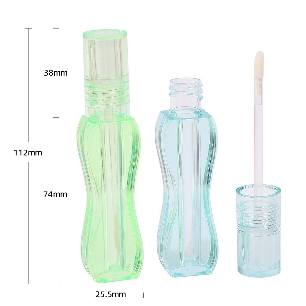 Fábrica 4g Tubo de batom de boca redonda vazia com fecho de parafuso de vedação de borracha Tubo de bálsamo labial de plástico para embalagens de recipientes cosméticos