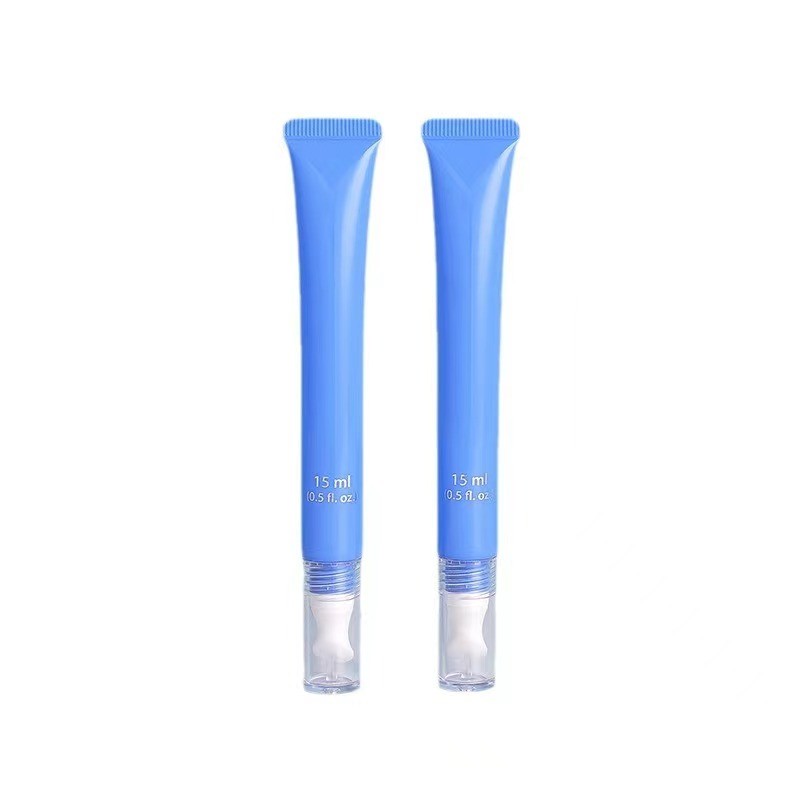 Tubo preto redondo com tampa de parafuso para creme facial e cuidados com a pele
