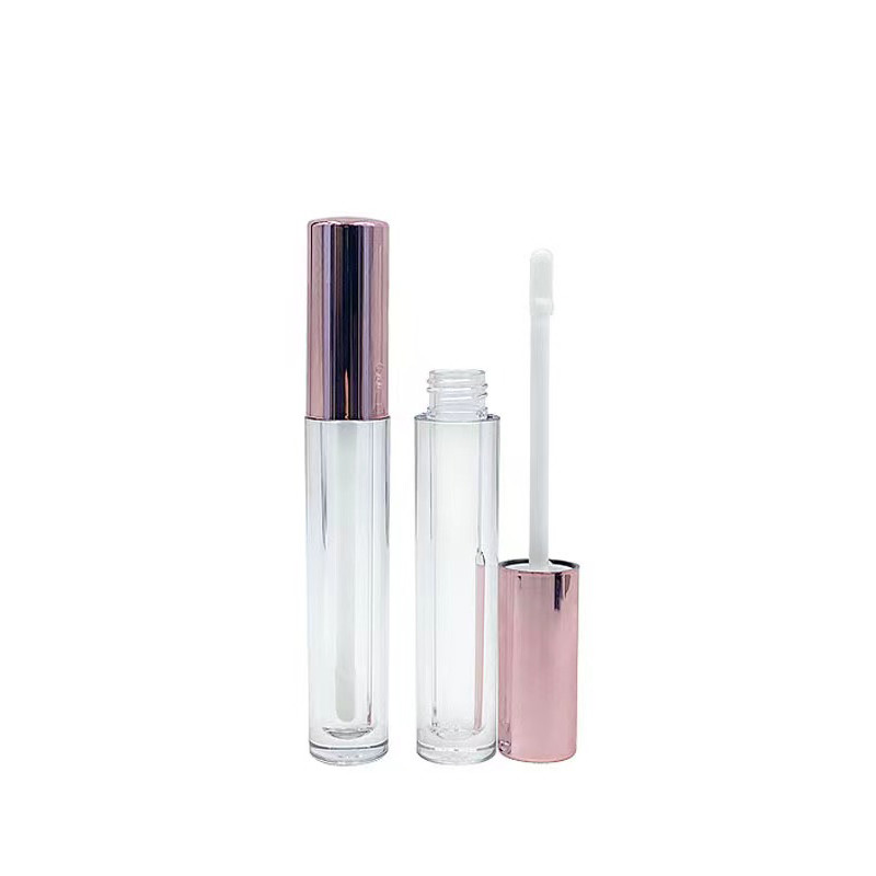 Fecho de parafuso de vedação de borracha tubo de bálsamo labial de plástico para embalagem de recipiente cosmético personalizado 4g boca redonda vazia tubo de batom com