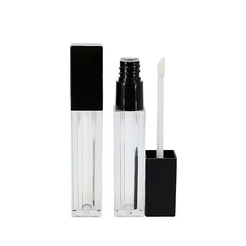 Tubo de batom de boca redonda e vazia de 4g personalizado com fecho de parafuso de vedação de borracha Tubo plástico de bálsamo labial para embalagem de recipientes cosméticos